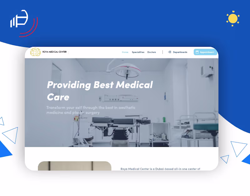 Cover image for Roya Clinic UI/UX Project - Website Redesign