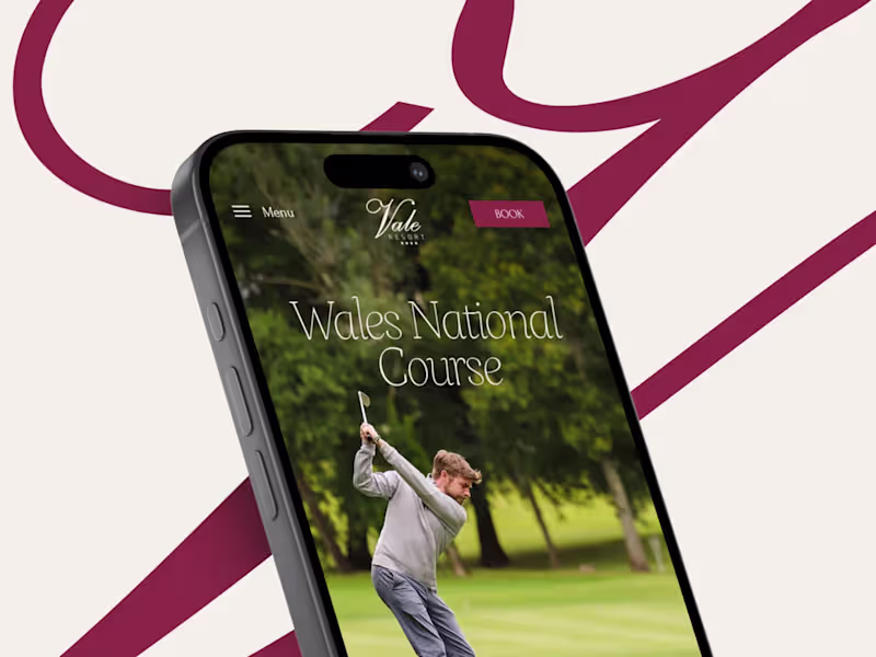 Cover image for The Vale Resort | Website Design
