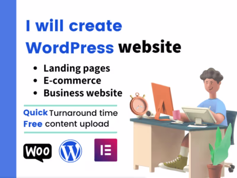 Cover image for I will create a responsive WordPress website design or blog