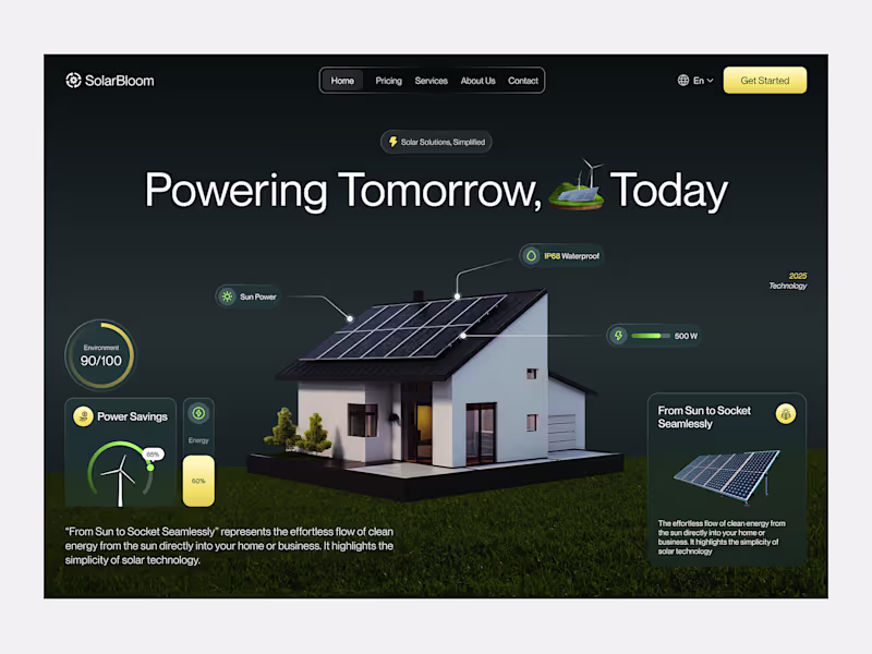 Cover image for Solar Energy Website Design Concept