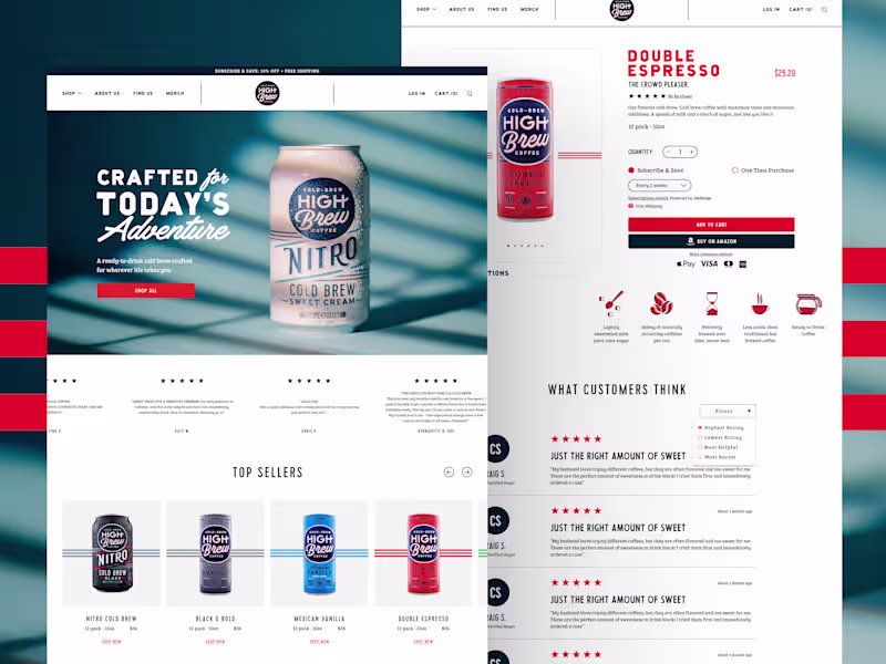 Cover image for HighBrewCoffee—Developed in Shopify Liquid
