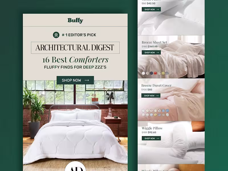 Cover image for E-Commerce Email Marketing Design for Buffy