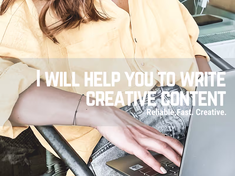 Cover image for I will help you to write creative content