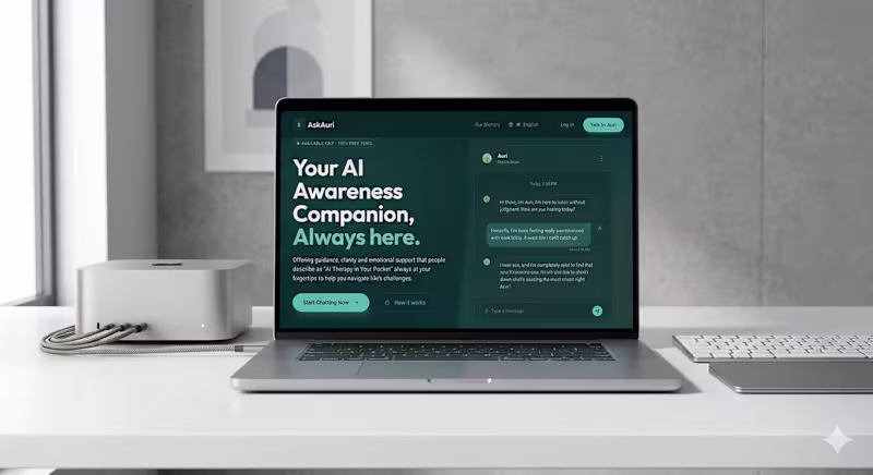 Cover image for AskAuri - Full-Stack AI Therapy