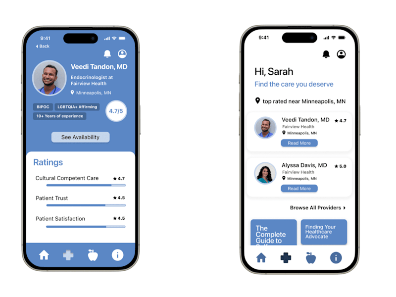 Cover image for Design for a healthcare mobile app