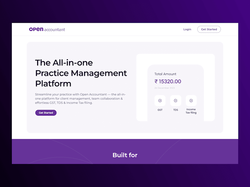 Cover image for Open Accountant Landing Page Design & Development
