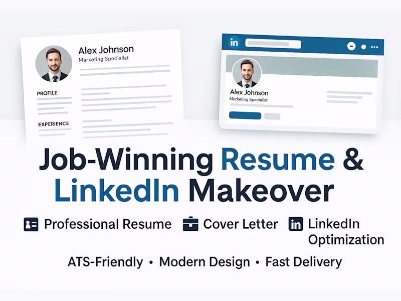 Cover image for professional resume cover letter, optimize your LinkedIn profile