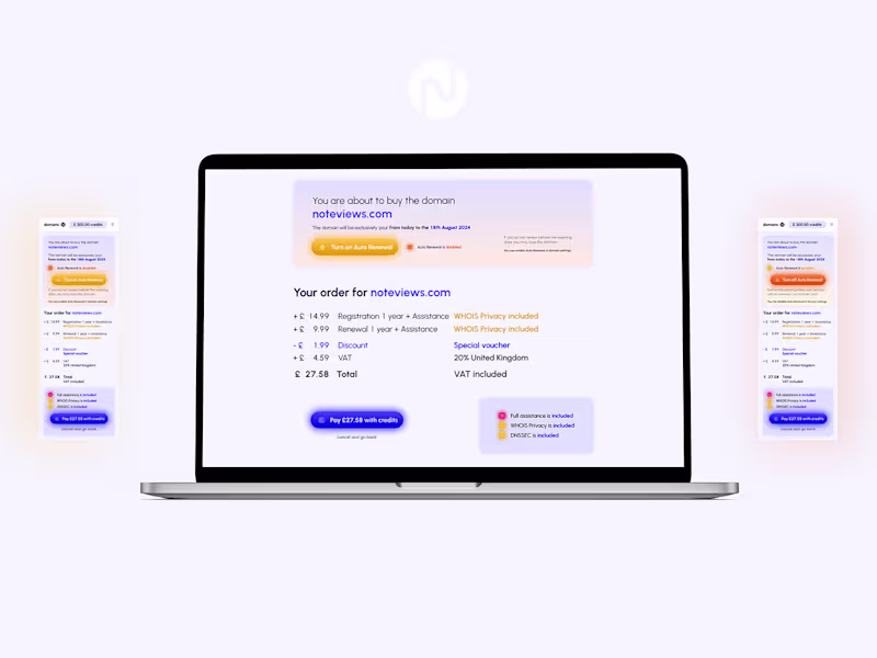 Cover image for Design for domain service on Behance