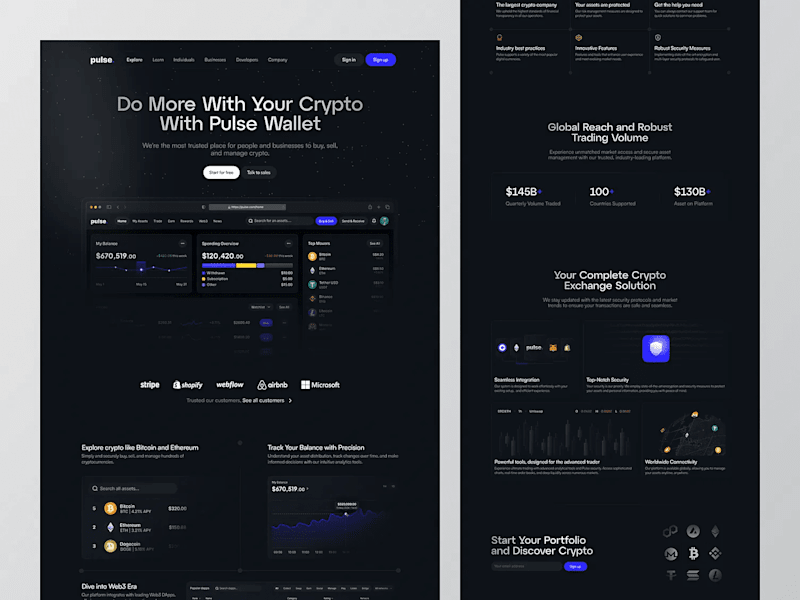 Cover image for Pulse - Crypto ⏐ Landing Page