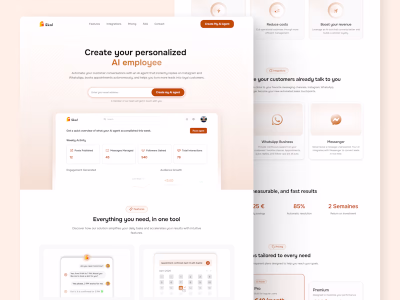 Cover image for SKAL - SaaS Landing page