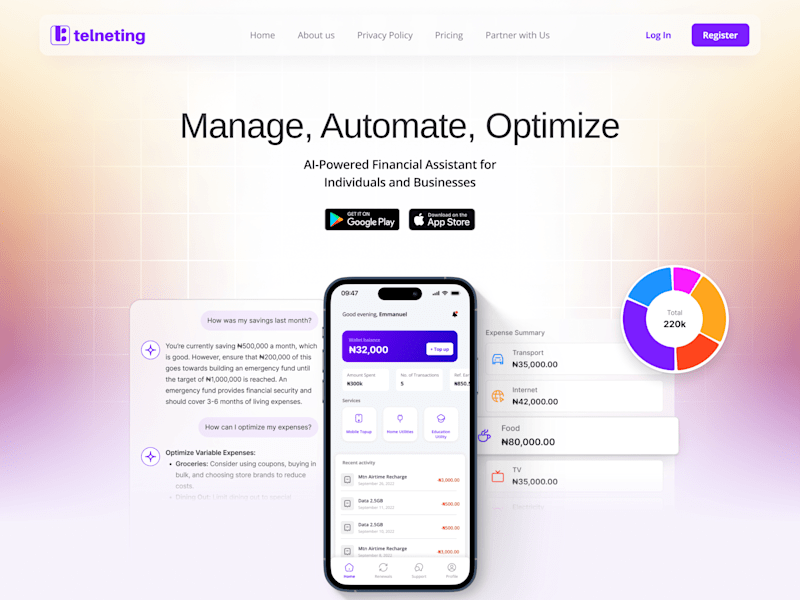 Cover image for Telneting website (Figma design)