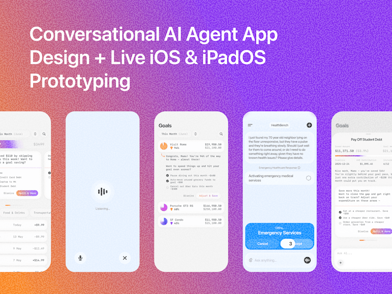 Cover image for Conversational Copilot App — Chat & Voice UI Prototype