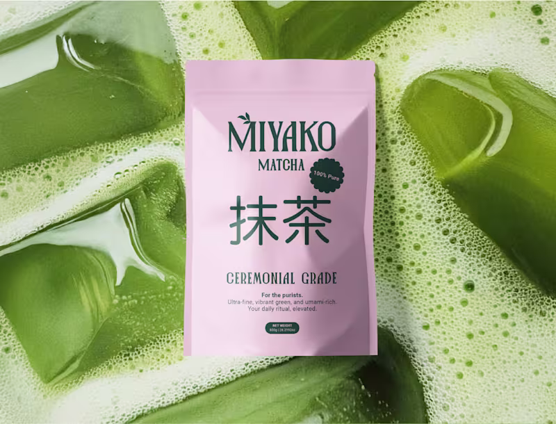 Cover image for Miyako Matcha Brand Identity and Packaging Design