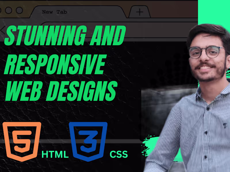 Cover image for Stunning and responsive web designs using html and css