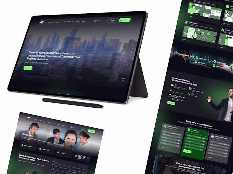 Cover image for Modern and responsive website interface design