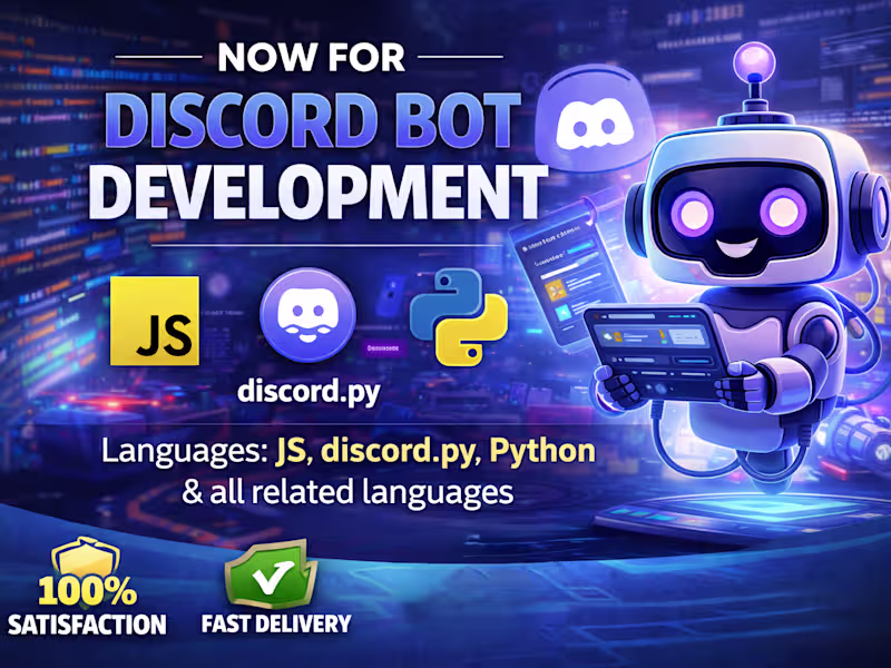 Cover image for I will develop a custom discord bot for any purpose