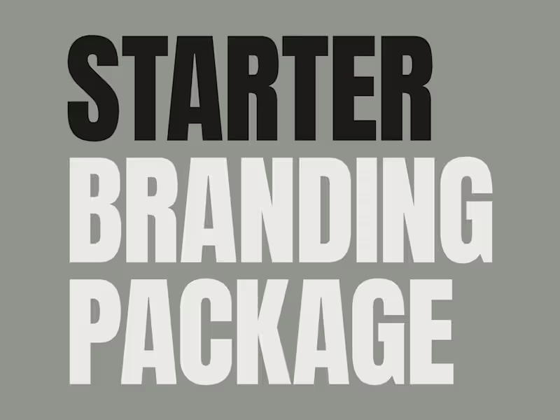 Cover image for Starter Branding Package