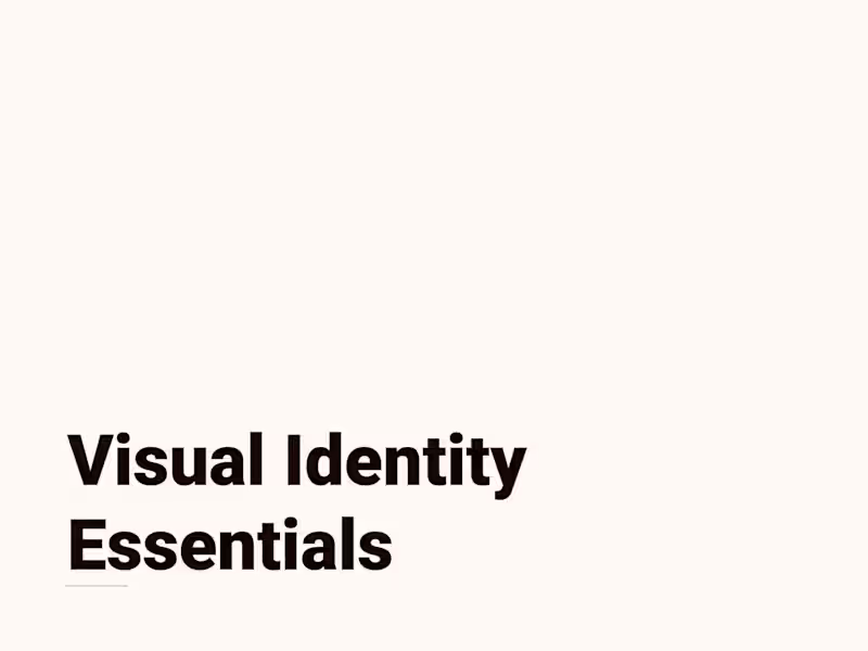 Cover image for Visual Identity Essentials