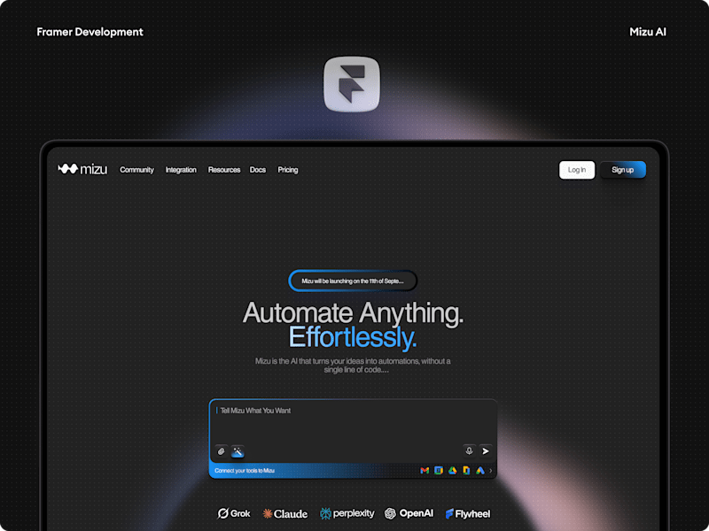 Cover image for Mizu No-Code Automation Platform Development
