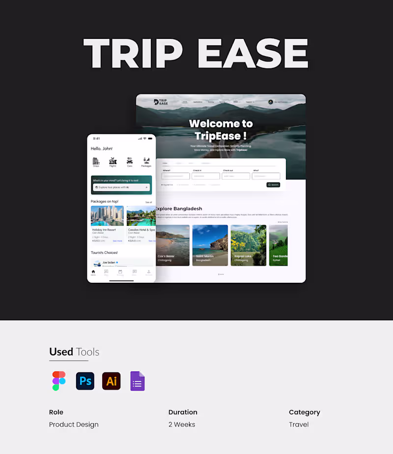 Cover image for Travel App/Web Case Study UI/UX :: Behance