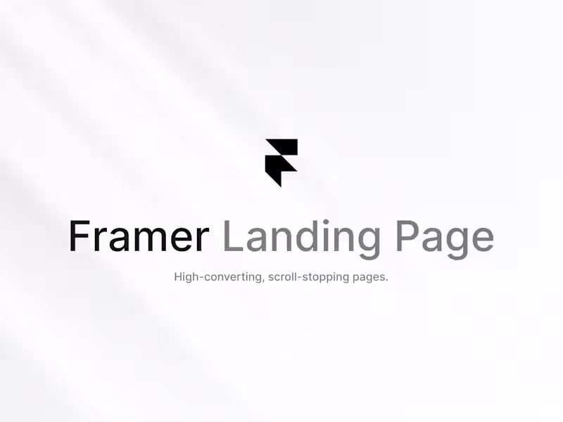 Cover image for Framer Landing Page