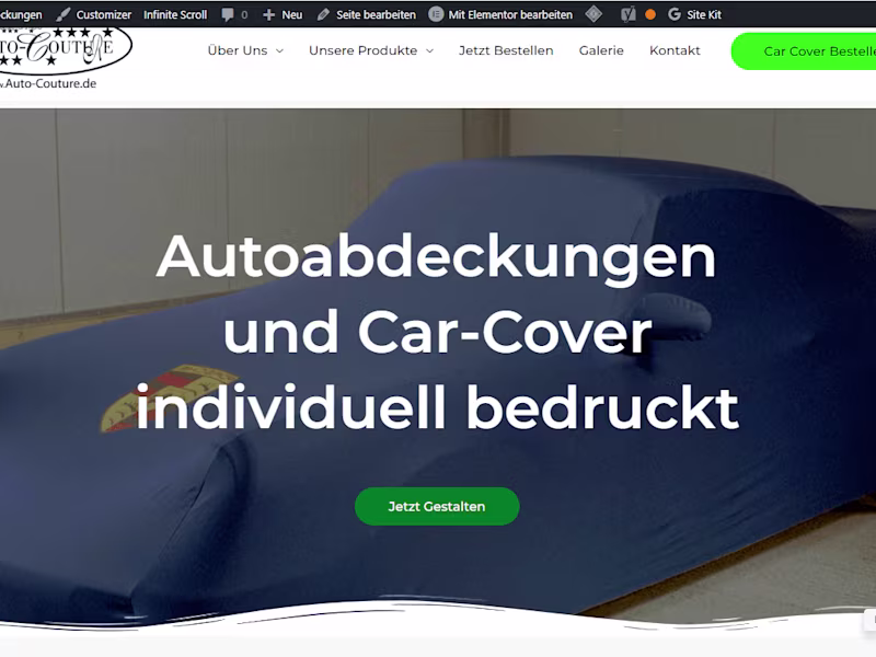 Cover image for Custom Car Cover Website Design - Web Design And Digital Market…