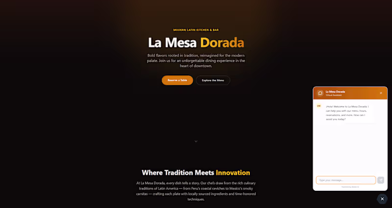 Cover image for AI-powered restaurant website with a