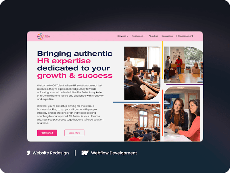 Cover image for Website Redesign and Webflow Development for C4 Talent