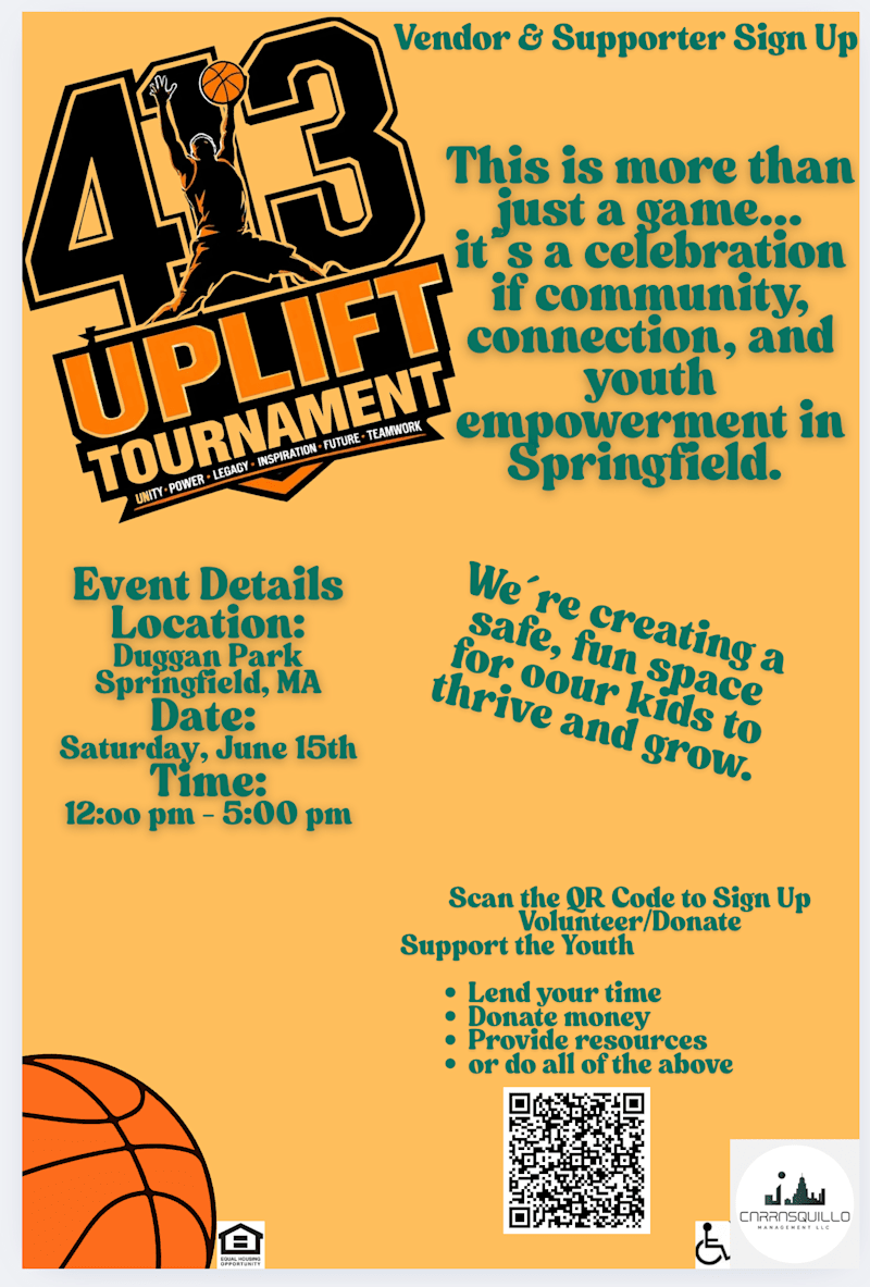 Cover image for Community Youth Basketball Game Flyer