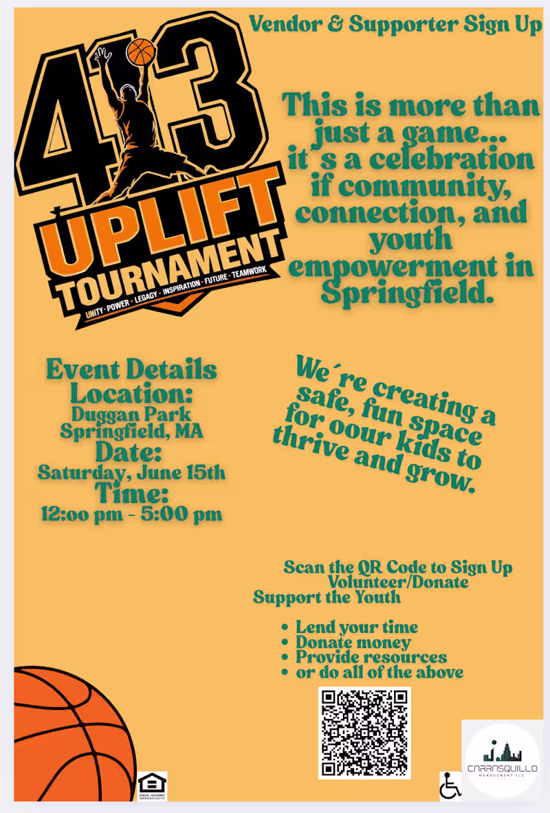 Cover image for Community Youth Basketball Game Flyer
