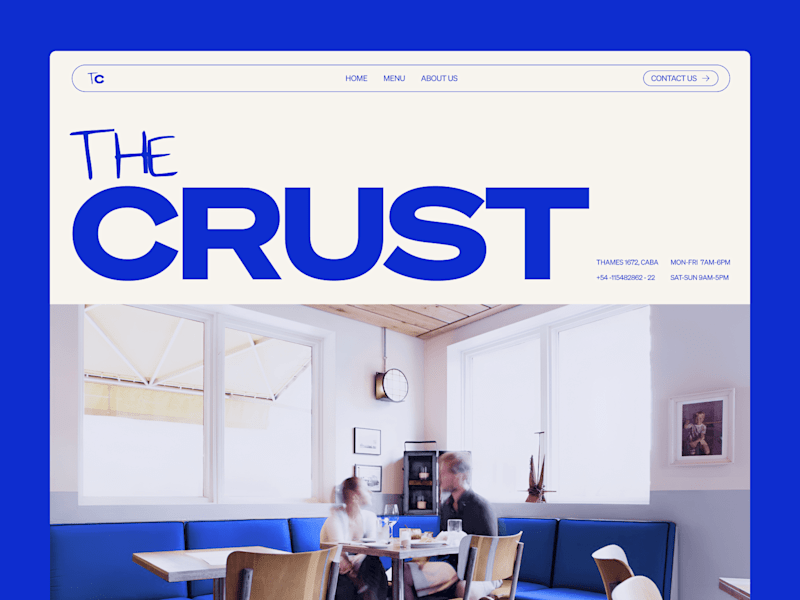 Cover image for The Crust | Restaurant Landing Page