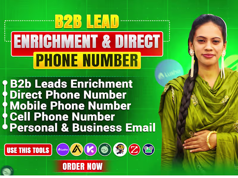 Cover image for I will enrichment b2b lead cell phone & direct phone number
