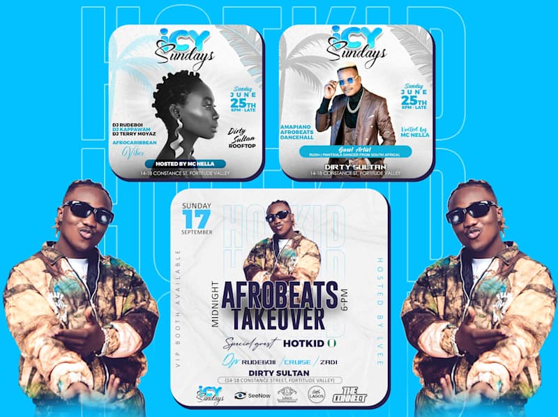 Cover image for Social media Post and Motion Flyer for            'icy.sundays'