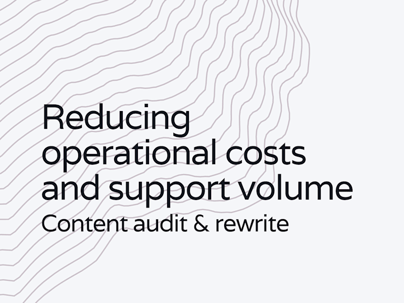 Cover image for Reducing operational costs and support volume