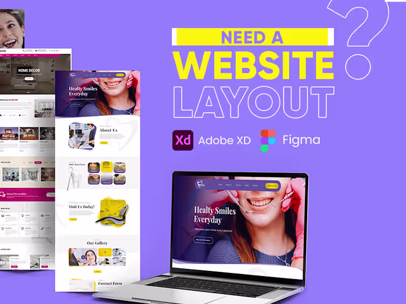 Cover image for I will create clean web page layouts with clickable prototypes