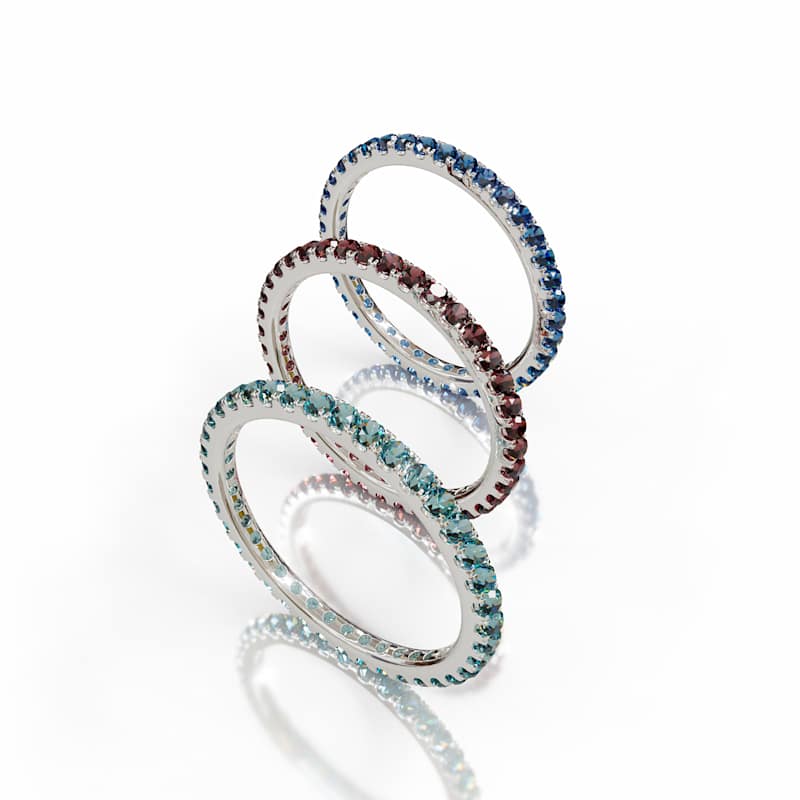 Cover image for Siblings of Splendor: Topaz, Sapphire, and Ruby Rings :: Behance