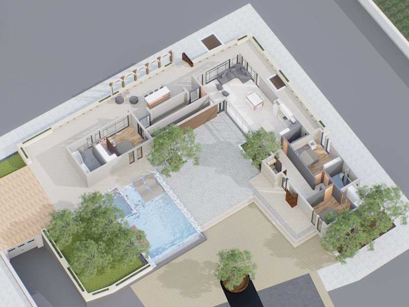 Cover image for rendered 2d & 3d revit floor plan