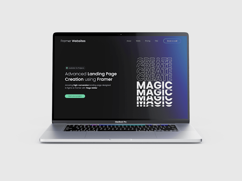 Cover image for Landing page in Framer