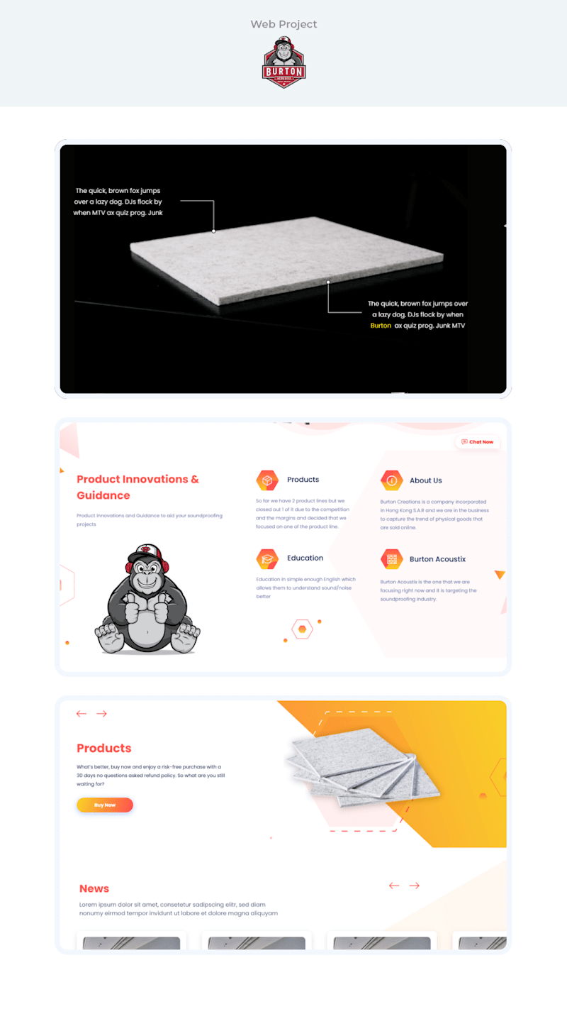 Cover image for Burton - Website UI/UX Design 