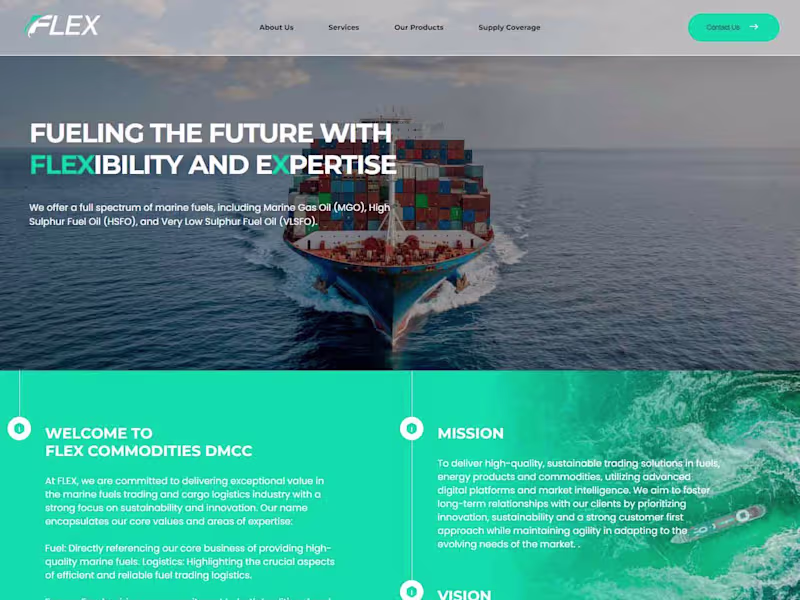 Cover image for Flex Commodities – Figma to Fully Responsive WordPress Website