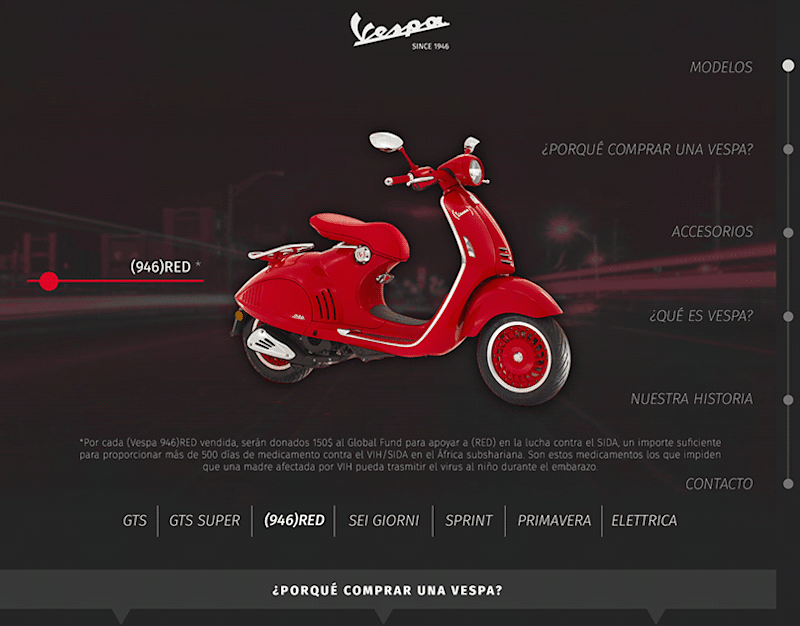 Cover image for Vespa Web Desing