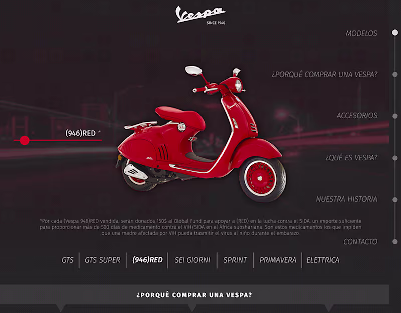 Cover image for Vespa Web Desing