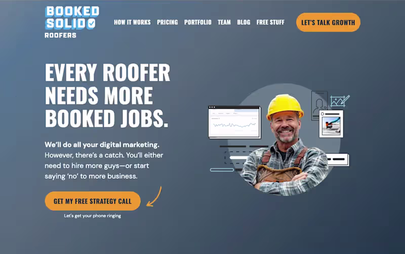 Cover image for Booked Solid Roofers | Digital marketing — just for roofers