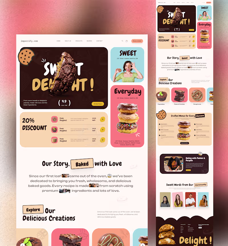 Cover image for Designed this E-commerce Bakery Website