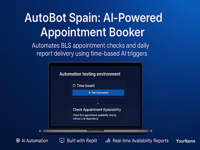 Cover image for AutoBot Spain: AI-Powered Appointment Booker