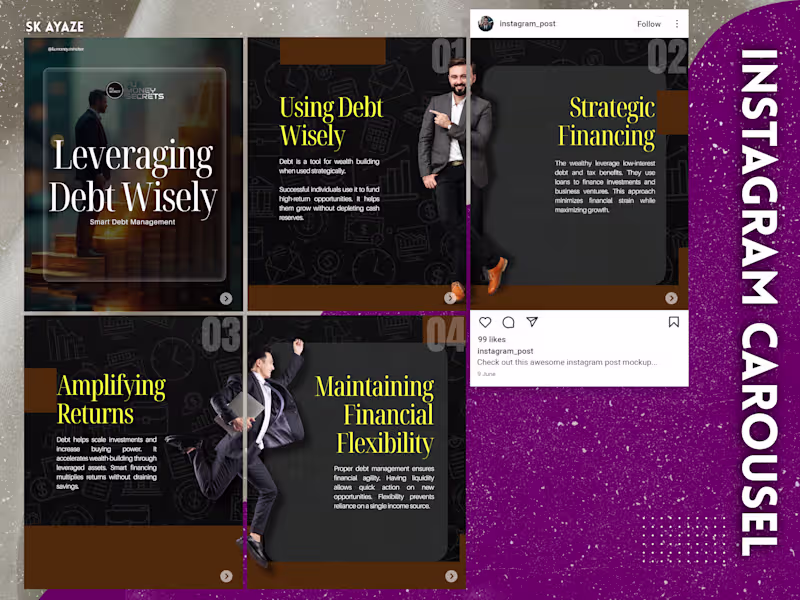 Cover image for Instagram Carousel Design for Financial Niche