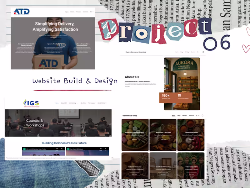 Cover image for Involved in website build and