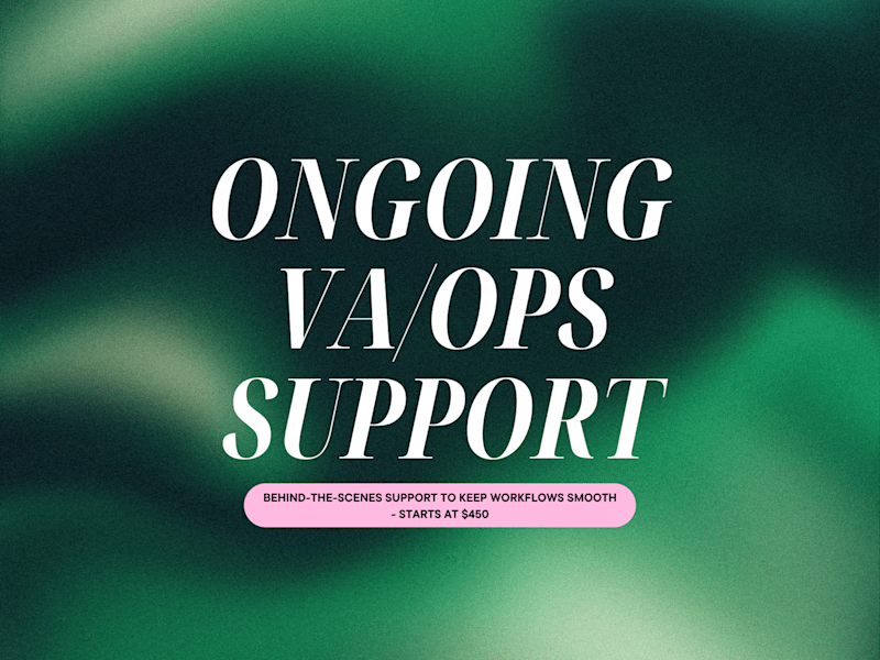 Cover image for Ongoing VA/Ops Support
