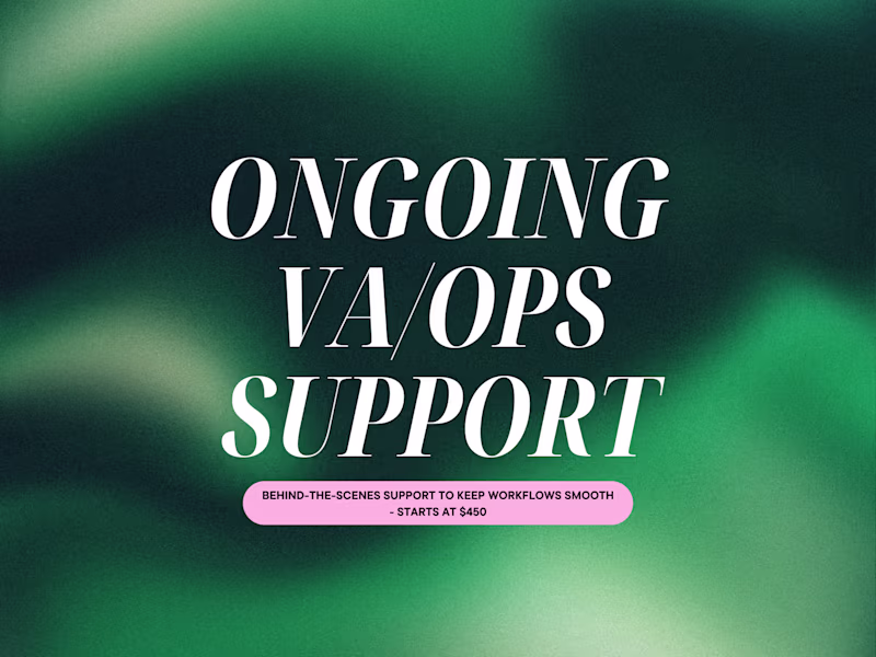 Cover image for Ongoing VA/Ops Support