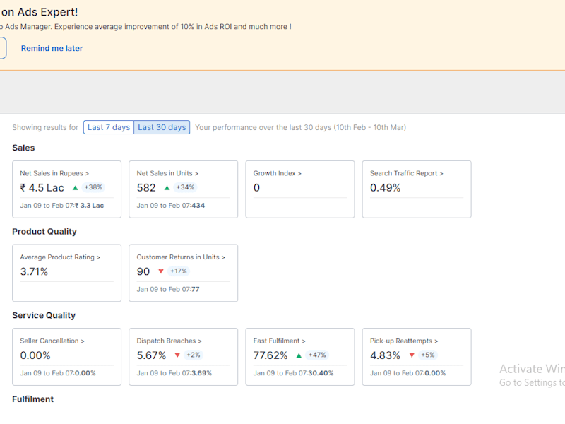 Cover image for E-commerce seller account management